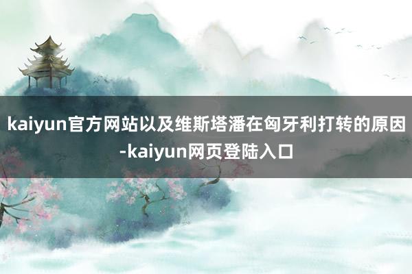 kaiyun官方网站以及维斯塔潘在匈牙利打转的原因-kaiyun网页登陆入口