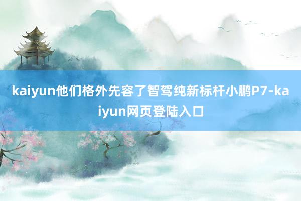 kaiyun他们格外先容了智驾纯新标杆小鹏P7-kaiyun网页登陆入口